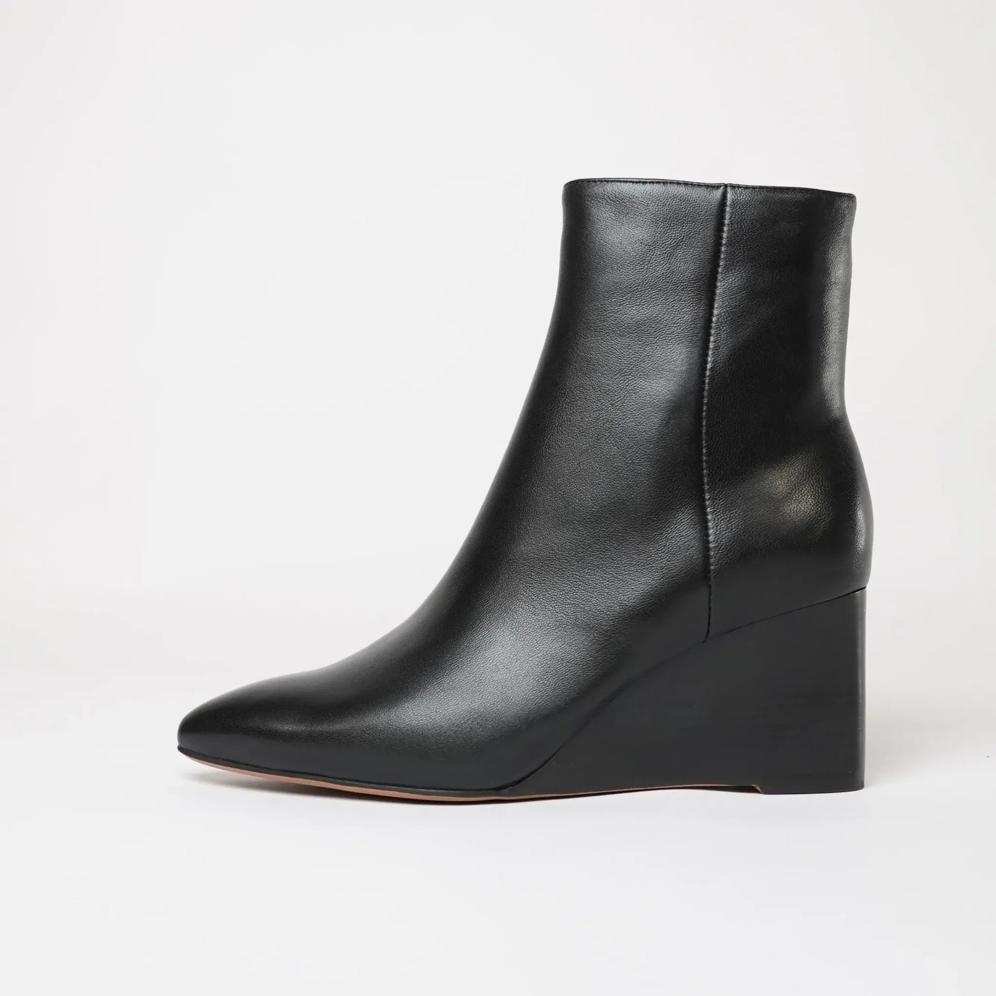 Mallo Black Leather Ankle Boots, MOLLINI - Shouz