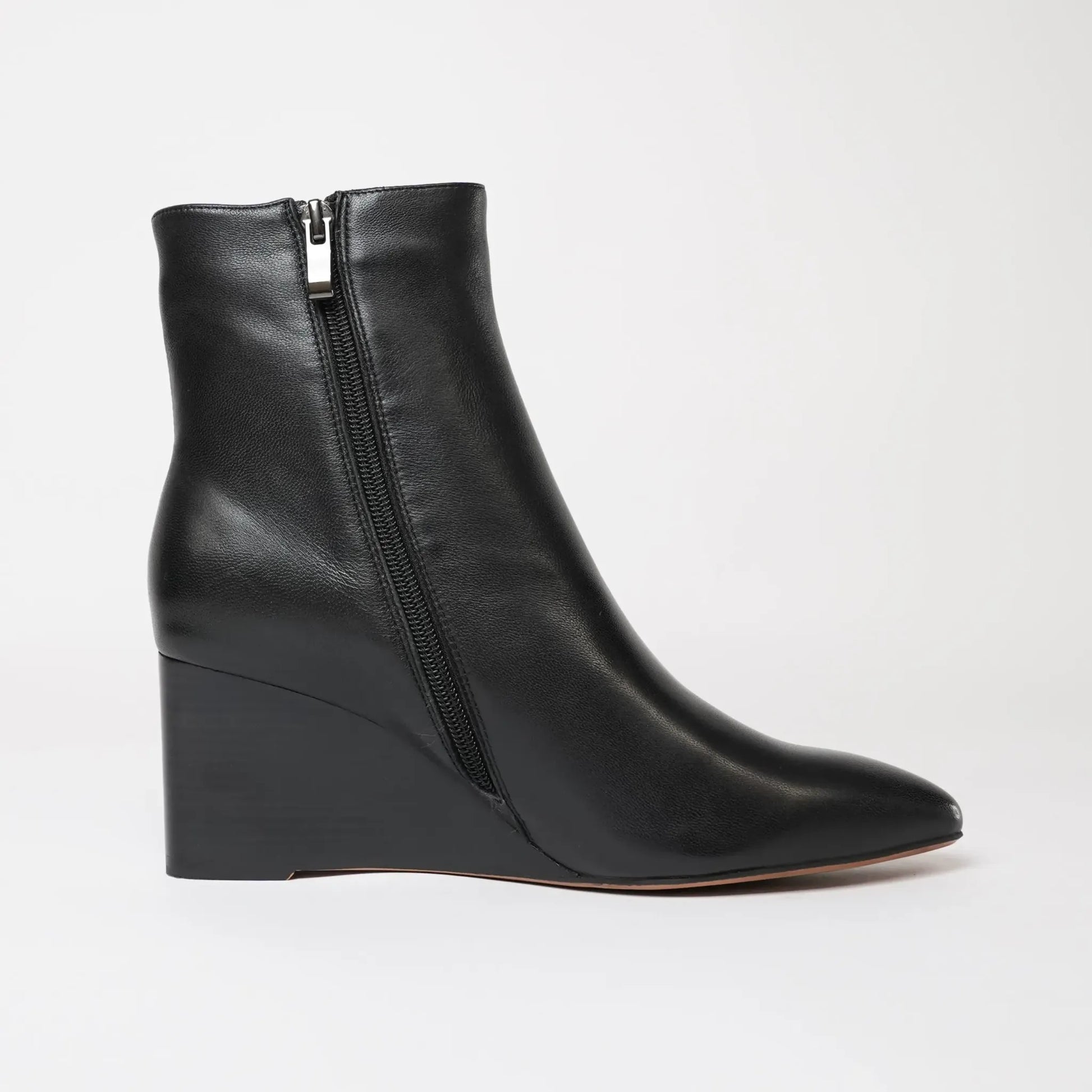 Mallo Black Leather Ankle Boots, MOLLINI - Shouz