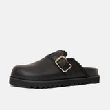 Merchah Black Leather Mules, MOLLINI - Shouz