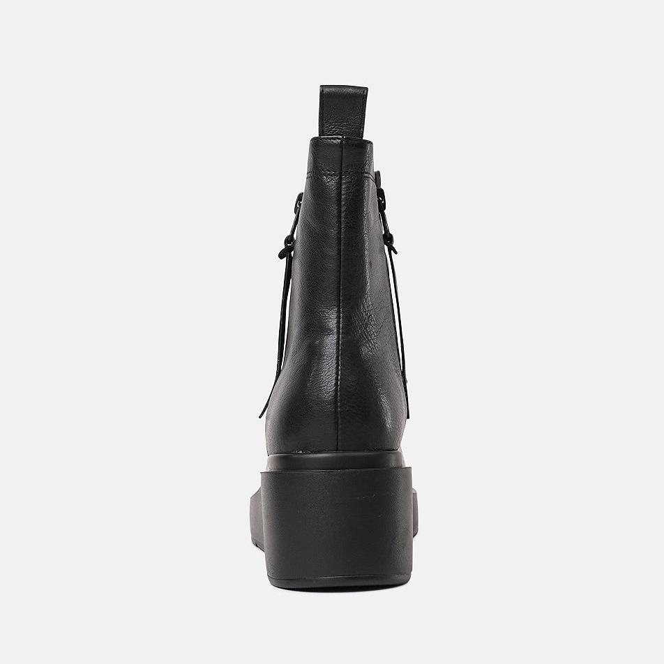 Sedrin Black Leather Ankle Boots, MOLLINI - Shouz