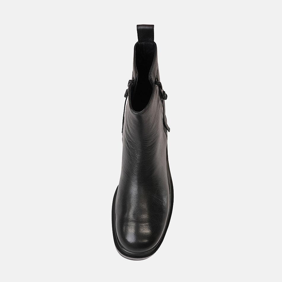 Sedrin Black Leather Ankle Boots, MOLLINI - Shouz