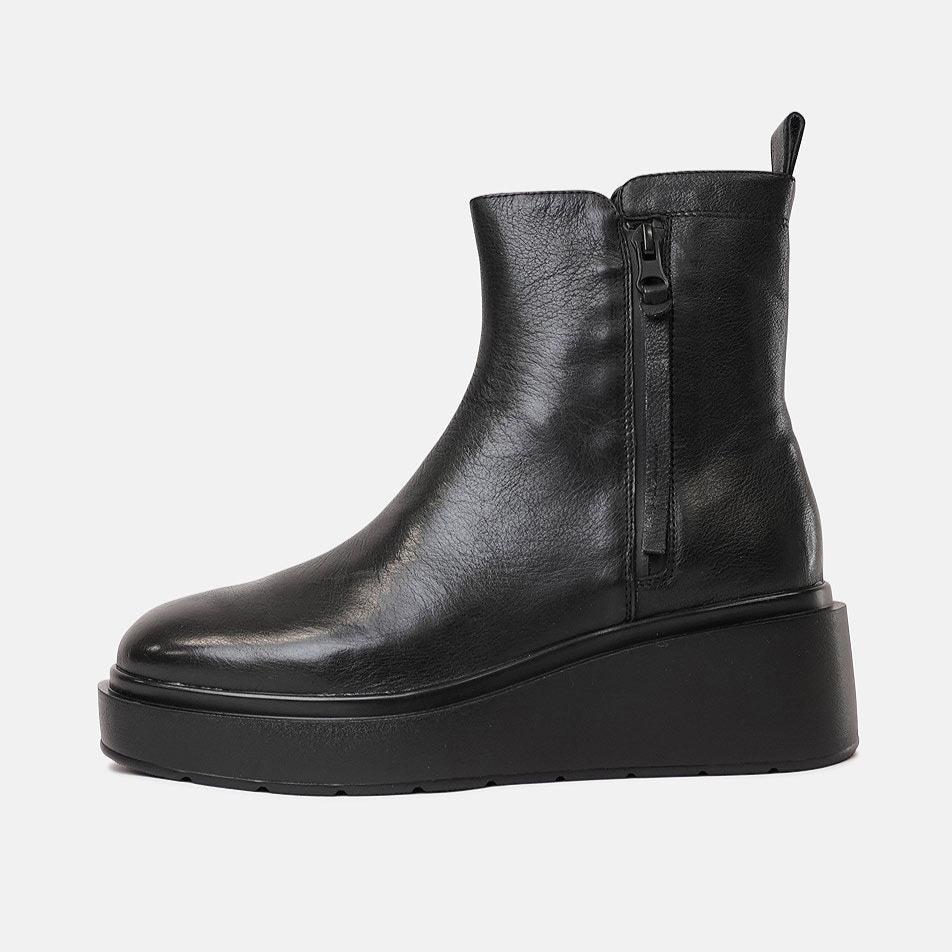 Sedrin Black Leather Ankle Boots, MOLLINI - Shouz