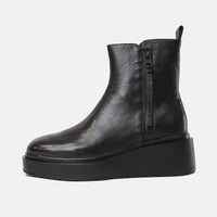 Sedrin Black Leather Ankle Boots, MOLLINI - Shouz