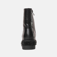 Tremma Black Leather/ Jewel Ankle Boots