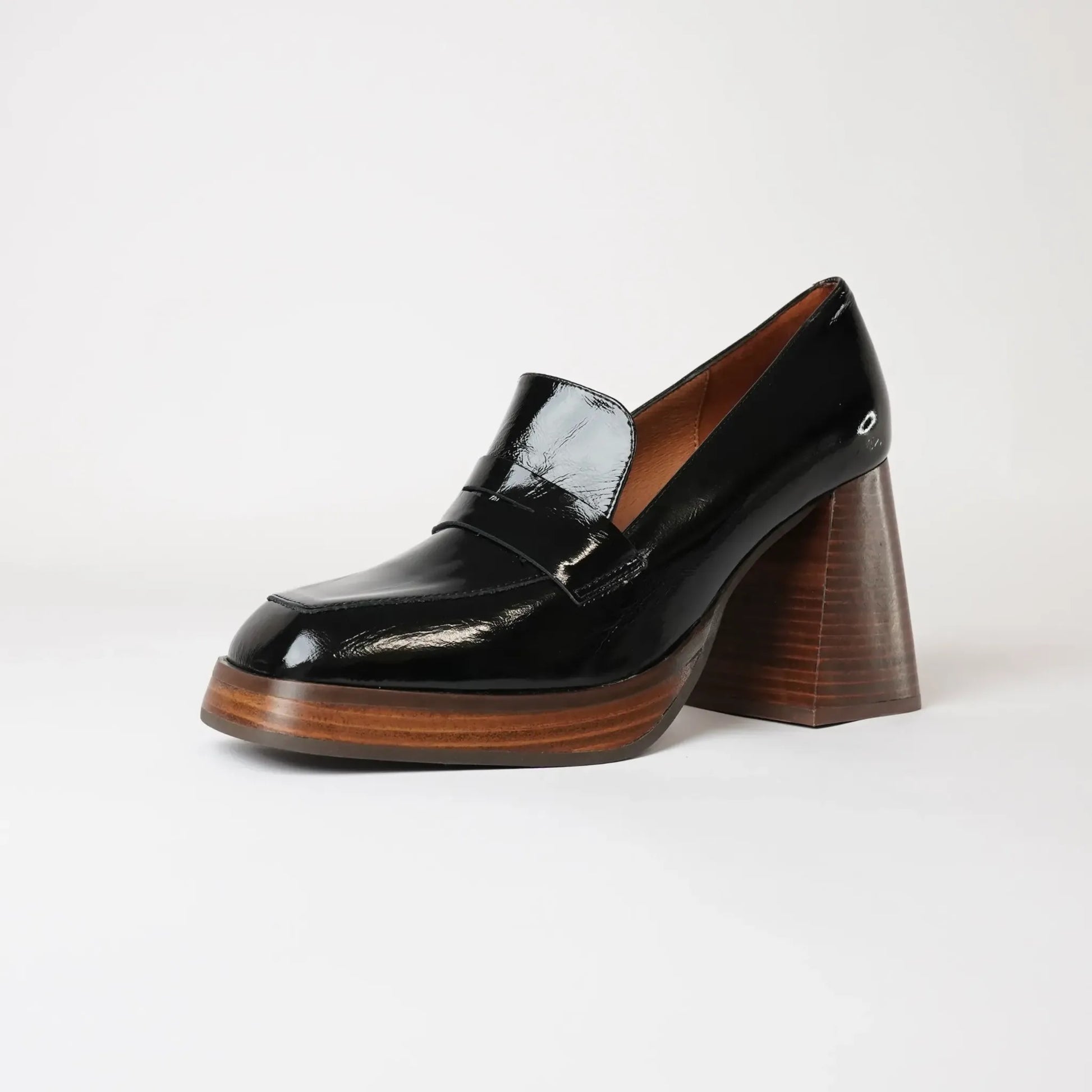 Ag-23572 Black Leather Heels, NEO - Shouz