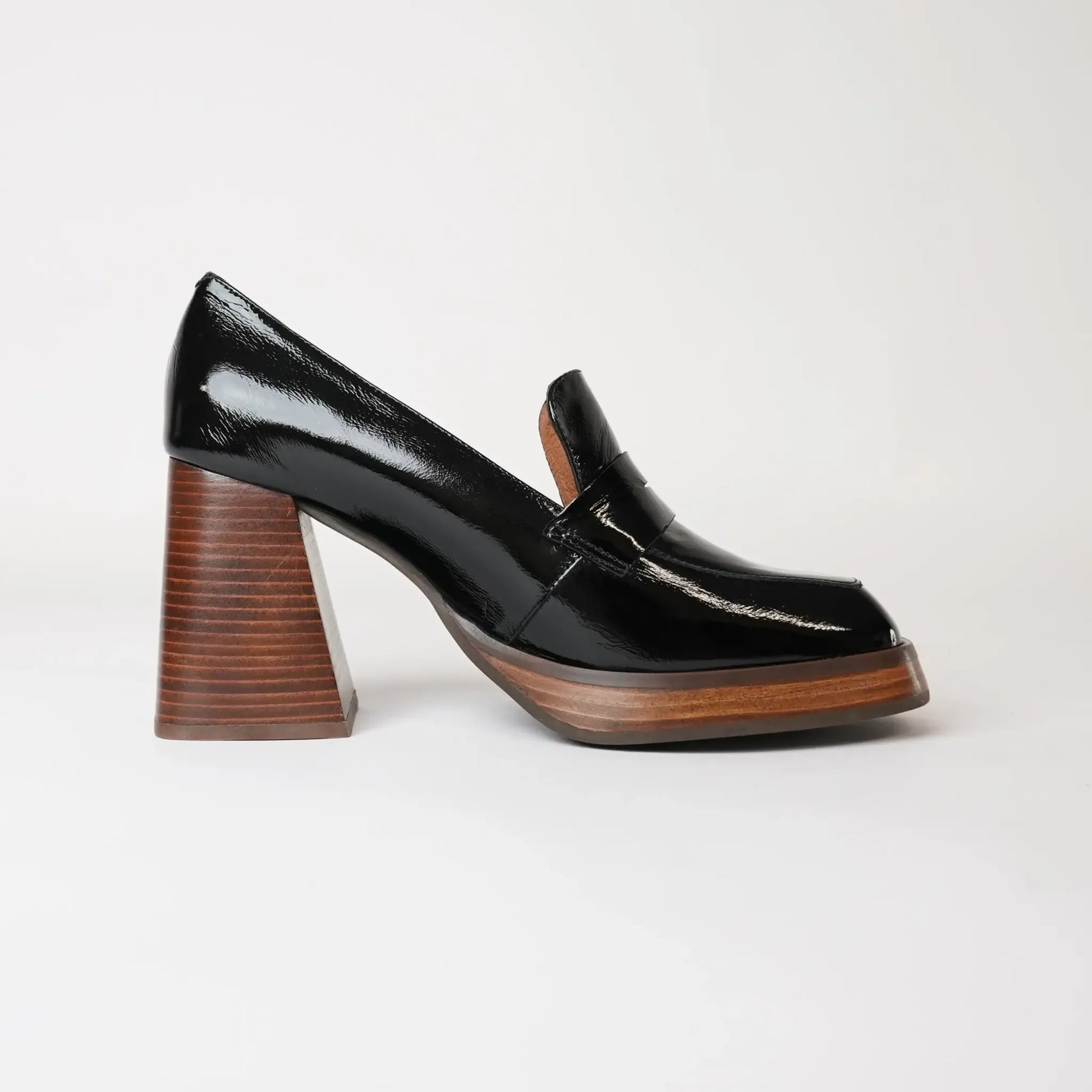 Ag-23572 Black Leather Heels, NEO - Shouz