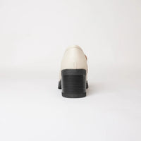 Maira Ivory Leather Loafers, NU BY NEO - Shouz