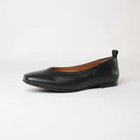 Mirri Black Leather Ballet Flats, NU BY NEO - Shouz