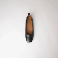 Mirri Black Leather Ballet Flats, NU BY NEO - Shouz