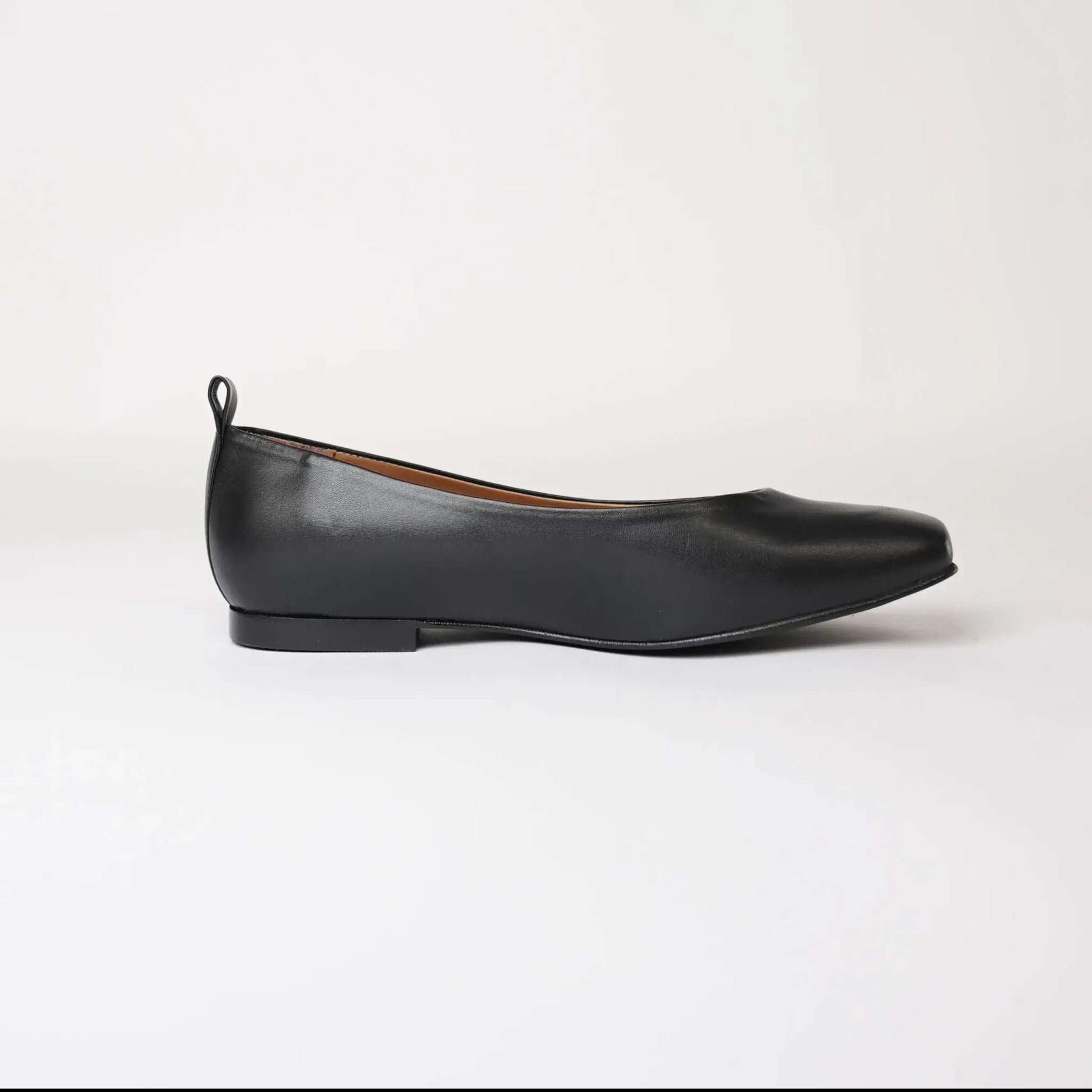 Mirri Black Leather Ballet Flats, NU BY NEO - Shouz