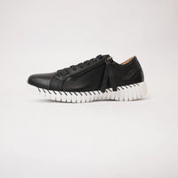 Bibi Black Leather Sneakers, SALA - Shouz
