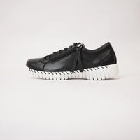 Bibi Black Leather Sneakers, SALA - Shouz