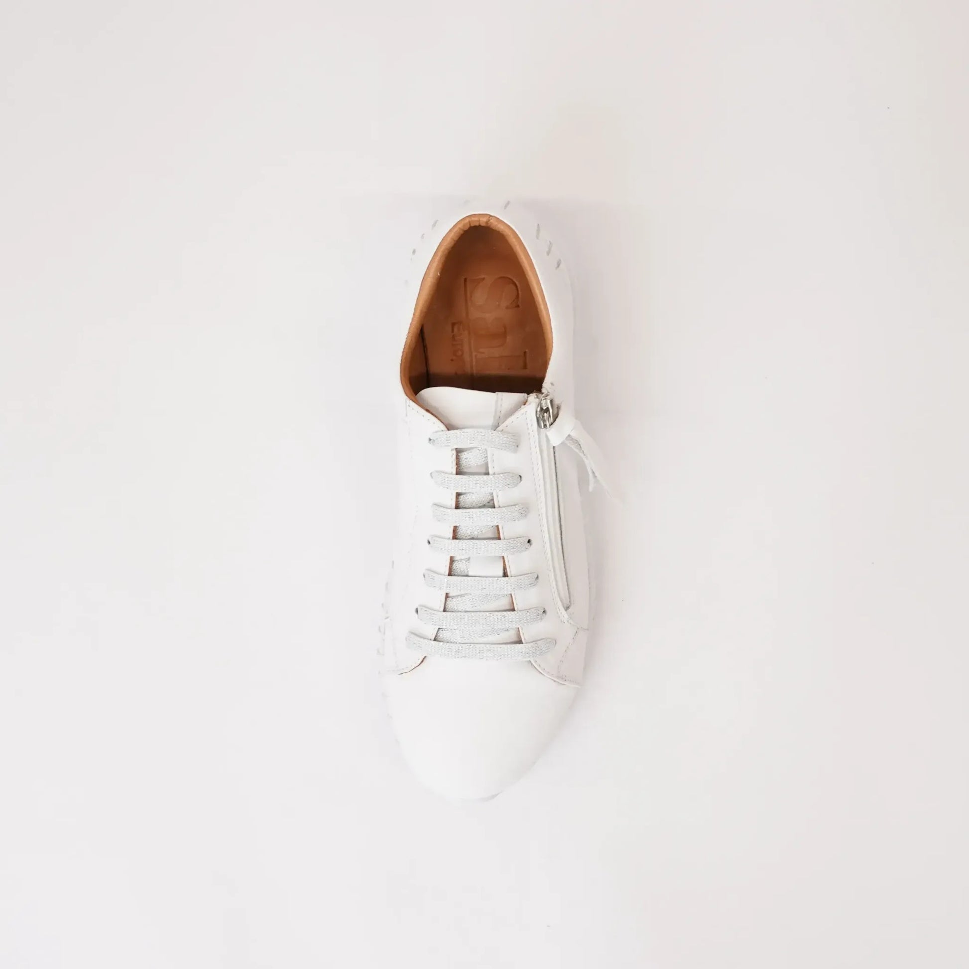 Bibi White Leather Sneakers, SALA - Shouz