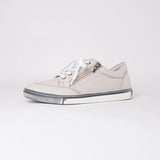 Ronnie Silver Grey Leather Sneakers, SALA - Shouz