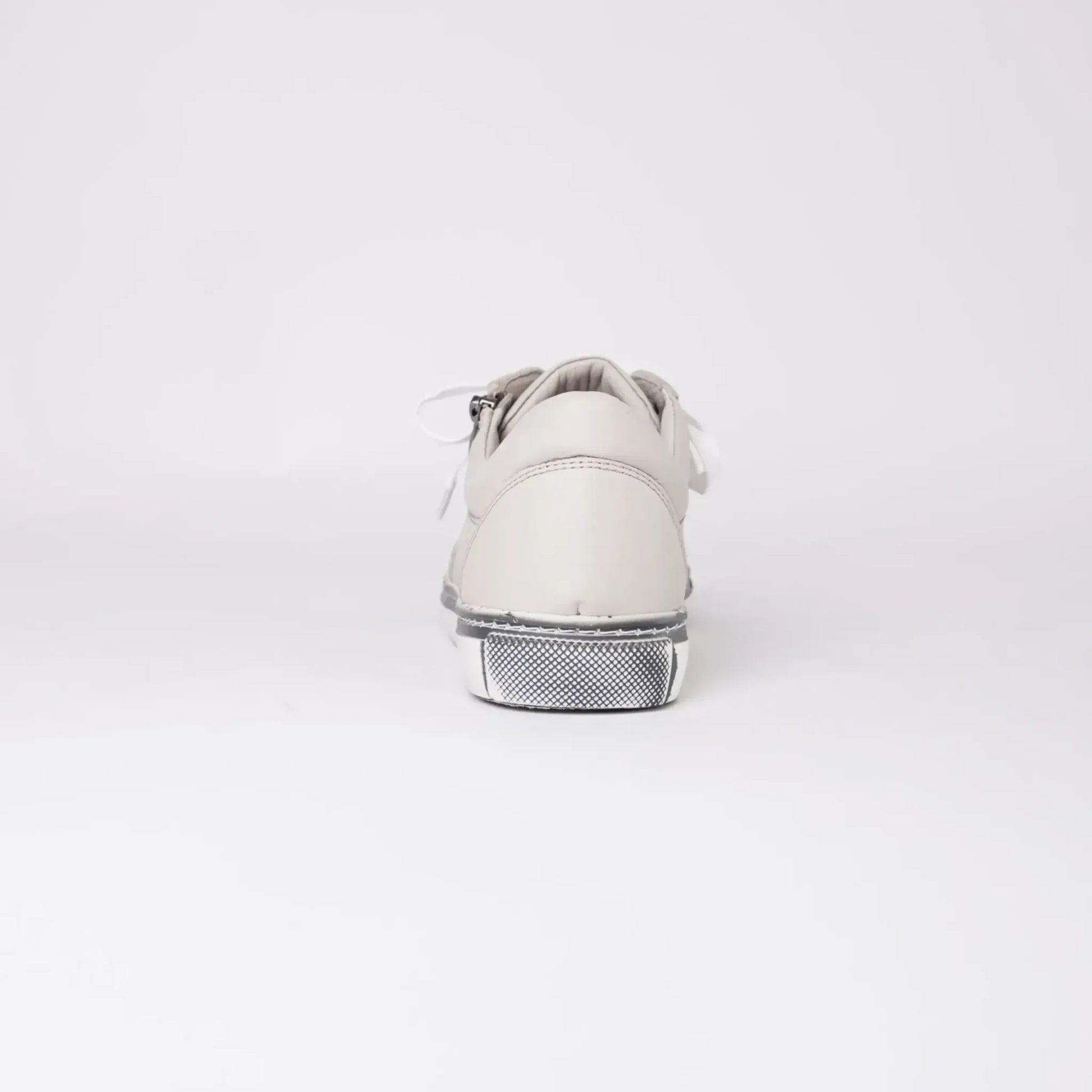 Ronnie Silver Grey Leather Sneakers, SALA - Shouz