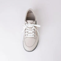 Ronnie Silver Grey Leather Sneakers, SALA - Shouz