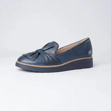 Oclem Navy/Navy Leather Loafers, TOP END - Shouz