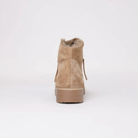 Opal Light Choc Suede /Ocelot Fur Ankle Boots, TOP END - Shouz