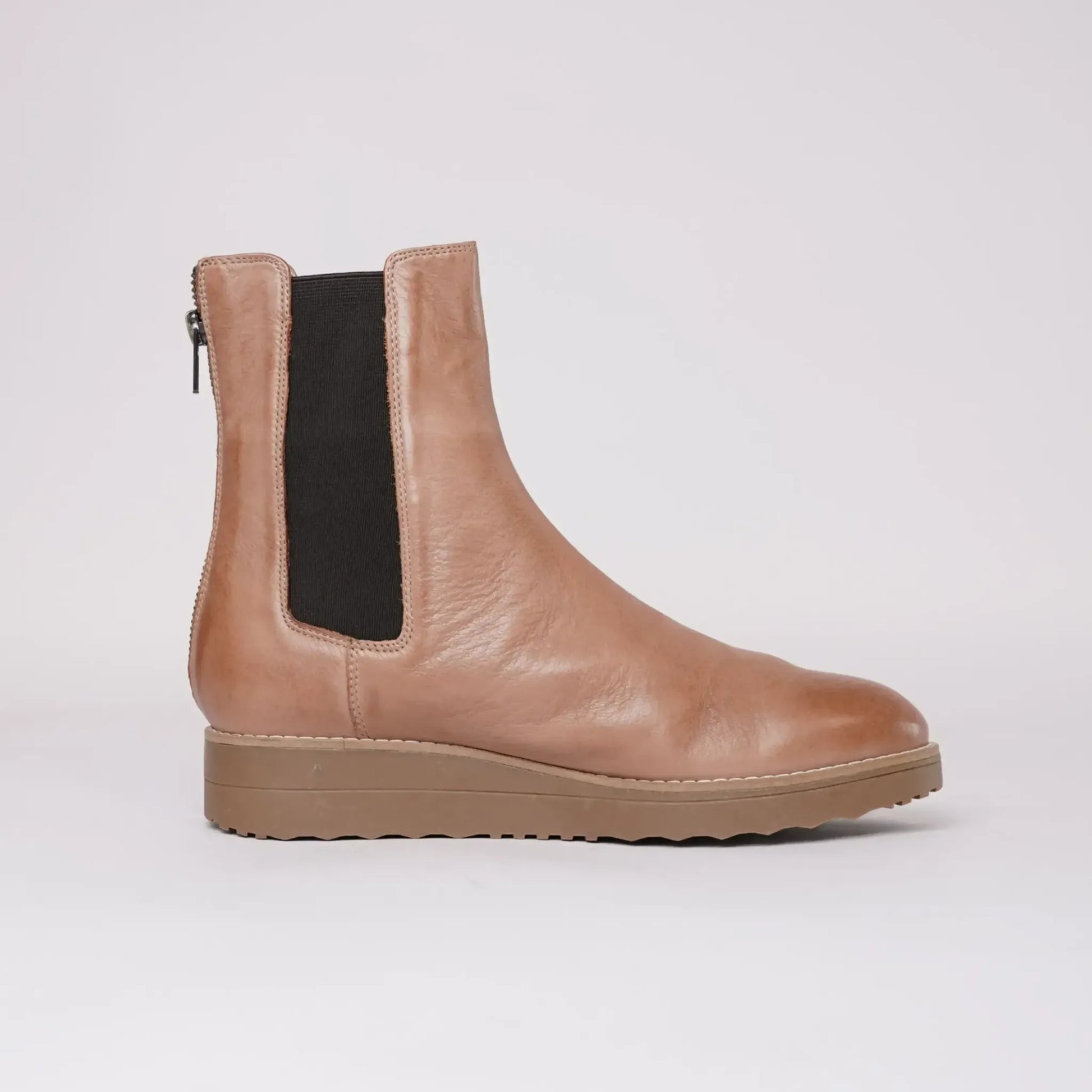 Oremi Cognac Leather Ankle Boots, TOP END - Shouz