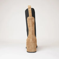 Mieres Dark Camel Suede Boots, UNISA - Shouz