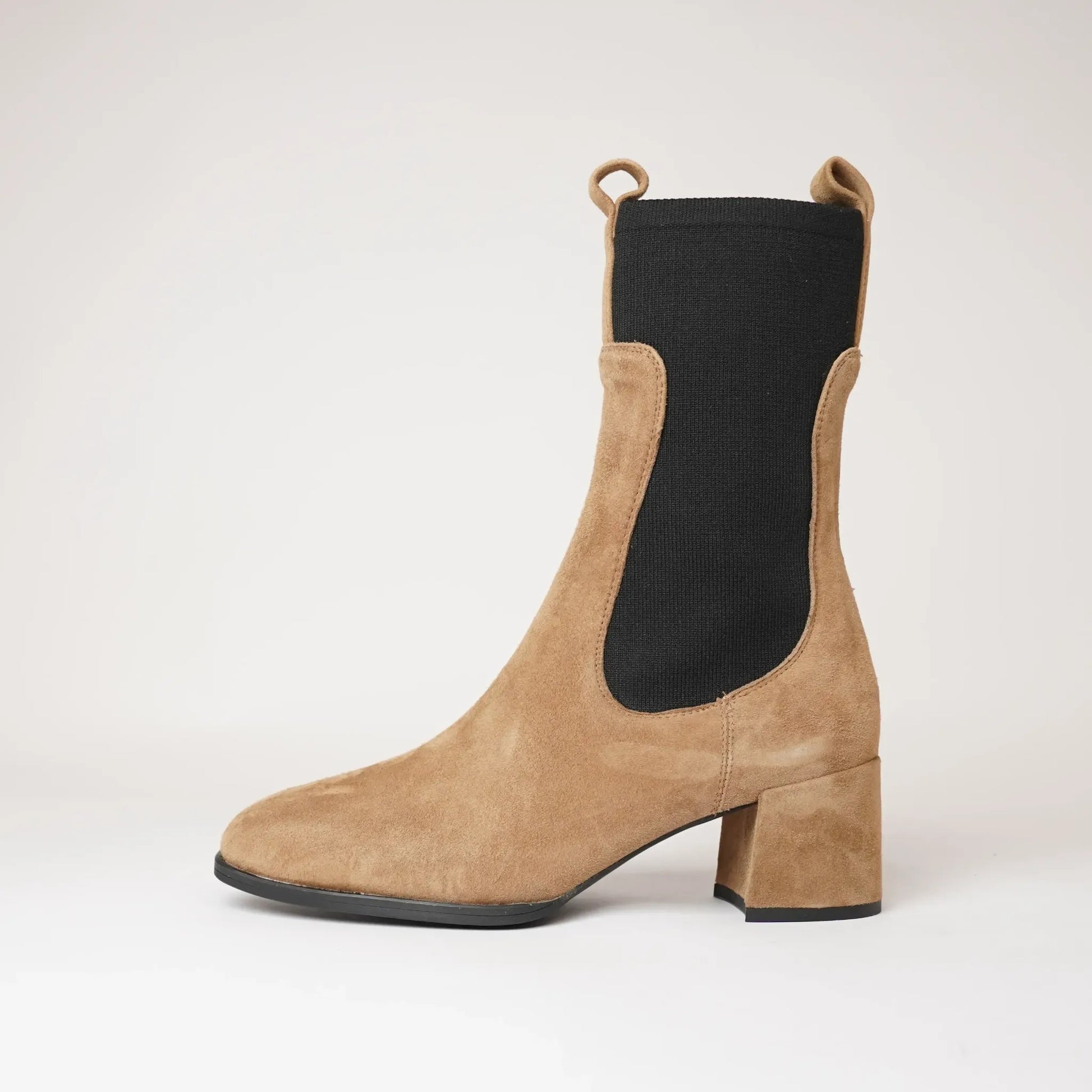 Mieres Dark Camel Suede Boots, UNISA - Shouz