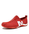 Barrado Red Fabric Sneakers - Shouz