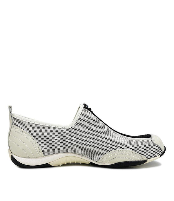 Barrado - White/ Beige Fabric Sneakers - Shouz