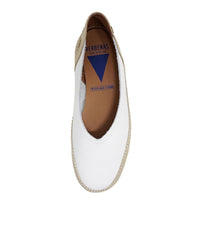 Noelia White Leather Espadrilles, VERBENAS - Shouz