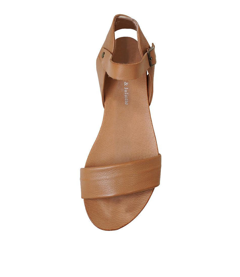 Jinnit Tan Leather Sandals - Shouz