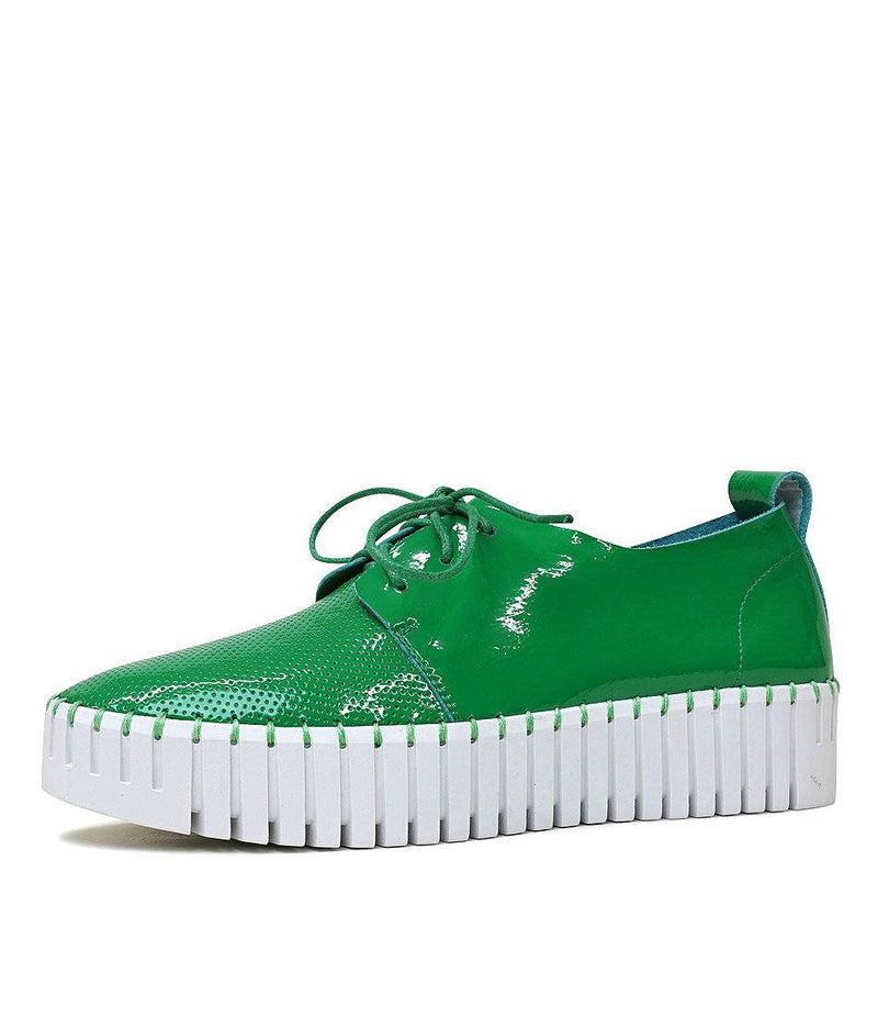 Batu Emerald Patent Leather Sneakers - Shouz