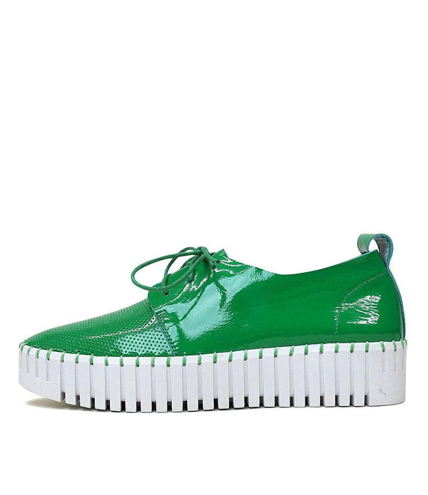 Batu Emerald Patent Leather Sneakers - Shouz