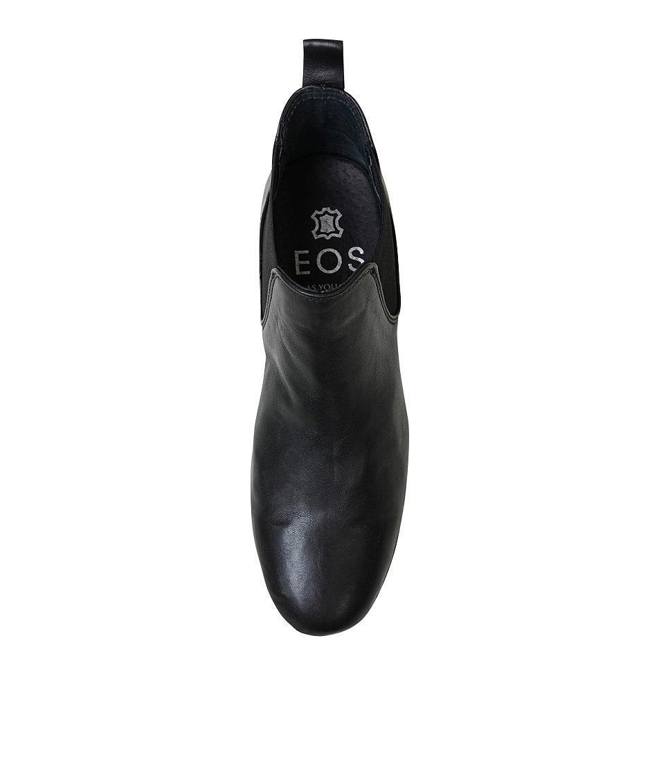 Nila Black Leather Ankle Boots by EOS Footwear Shouz