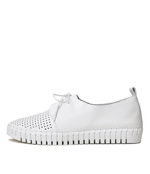 Huston White Leather Sneakers - Shouz