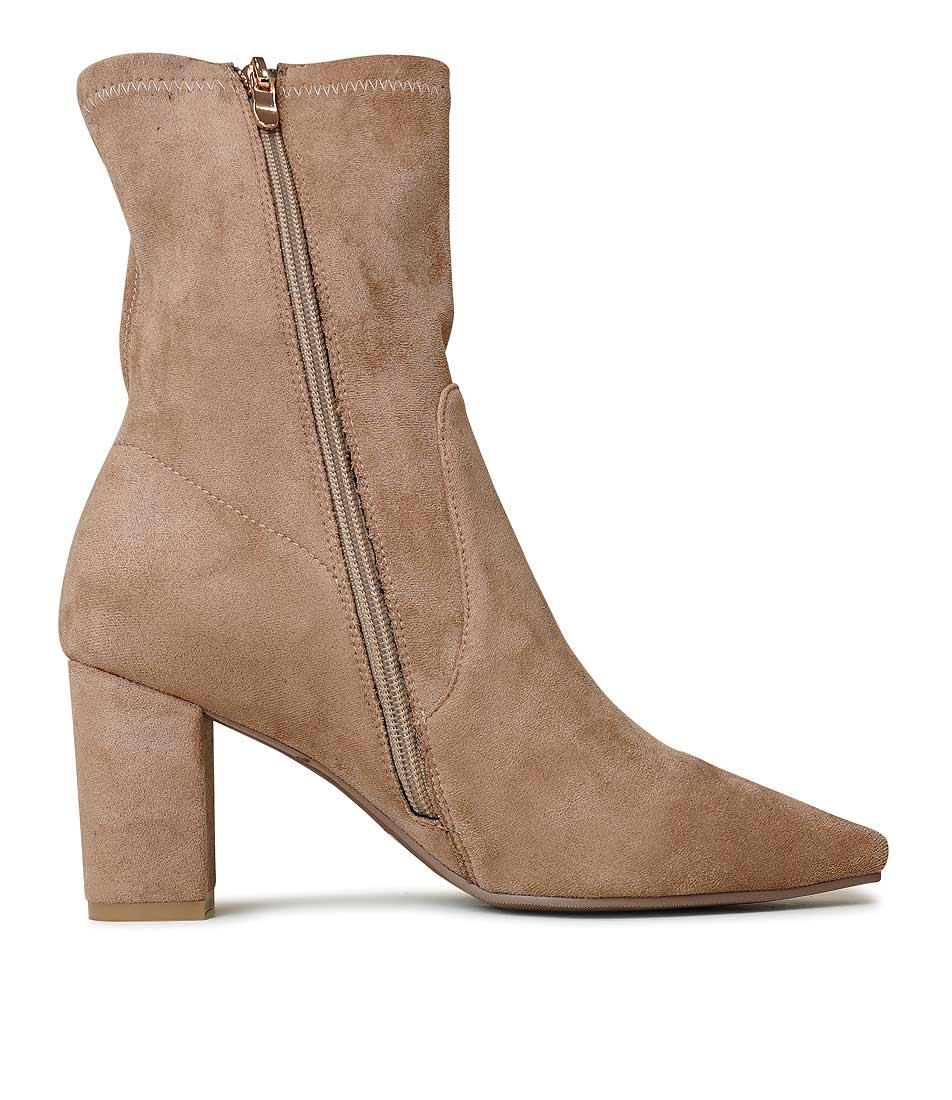 Nider Sand Stretch Microsuede Ankle Boots - DJANGO AND JULIETTE | Shouz