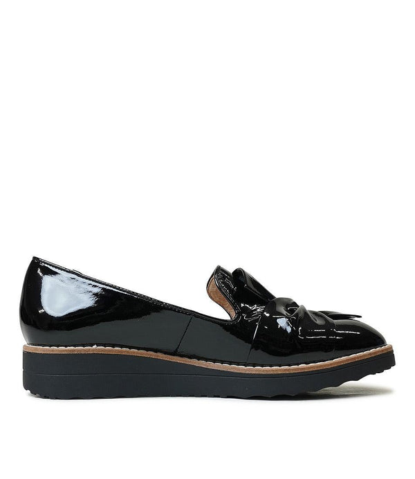 Oclem Black Patent Leather Loafers - Shouz