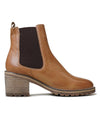 Biscoti Tan Leather Ankle Boots - Shouz