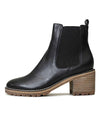Biscoti Black Leather Ankle Boots - Shouz