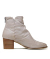 Millie Cafe Leather Ankle Boots - Shouz