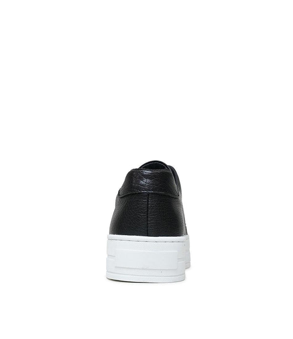 Shia Black Leather Sneakers - Shouz