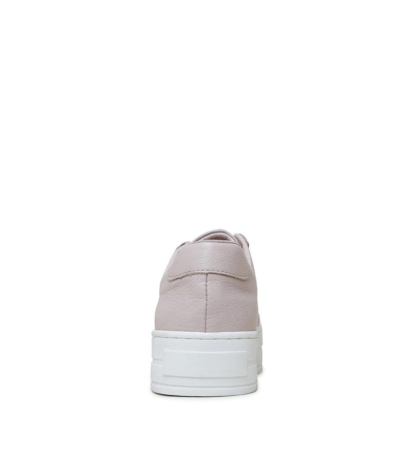 Shia Dusty Pink Leather Sneakers - Shouz