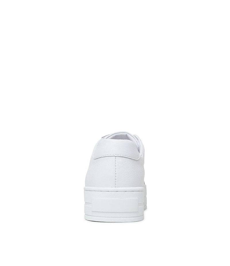Shia White Leather Sneakers - Shouz