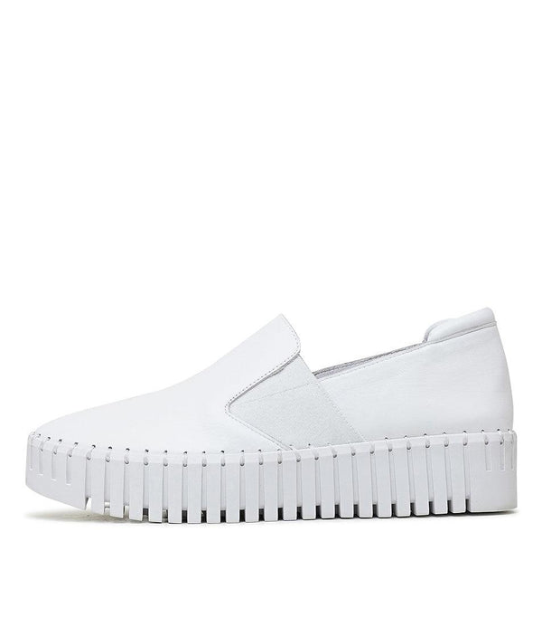 Becca White Leather Sneakers - Shouz