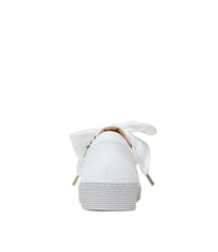 Jovi White Leather Sneakers - Shouz