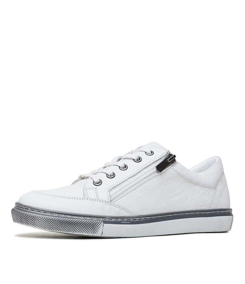 Ronnie White Leather Sneakers - Shouz