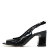 Kianna Black Patent Leather Heels - Shouz