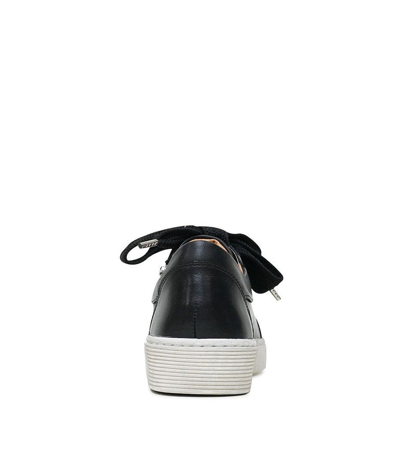Jovi Black Leather Sneakers - Shouz
