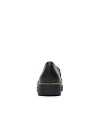 Oclem Black/ Black Leather Loafers - Shouz