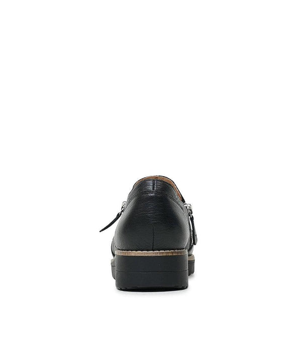 Otilia Black/ Black Leather Sneakers - Shouz