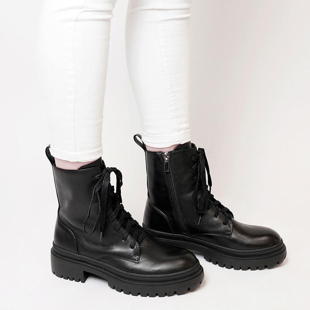 Truth Black Ankle Boots - Shouz