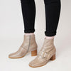 Vianan Warm Taupe Leather Ankle Boots - Shouz